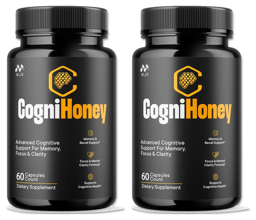 Cognihoney 2-bottle package of memory and focus capsules