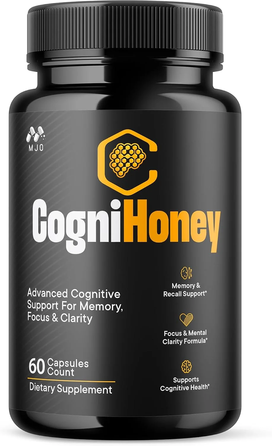 Cognihoney bottle: advanced cognitive support for memory, focus and clarity, 60 capsules